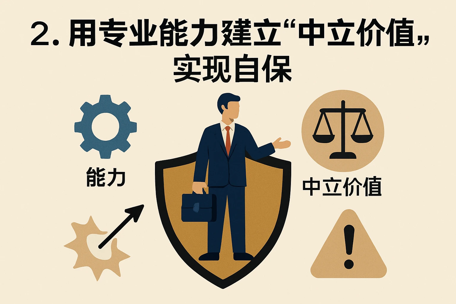 2. 用专业能力建立“中立价值”，实现自保