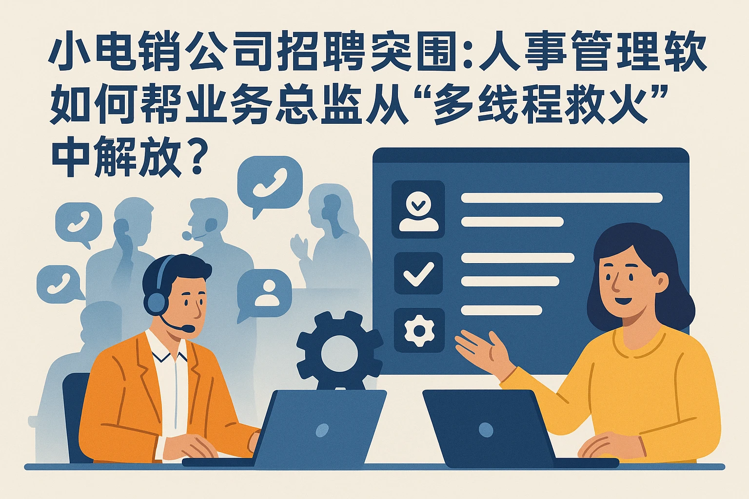 小电销公司招聘突围：人事管理软件如何帮业务总监从“多线程救火”中解放？