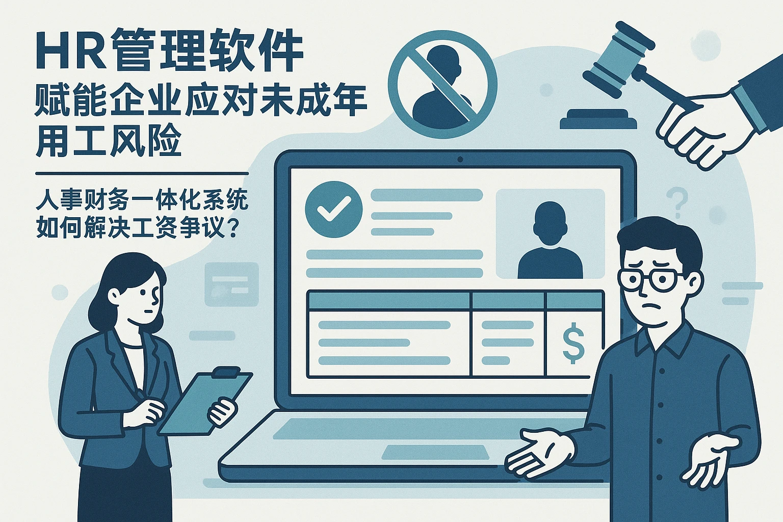 HR管理软件赋能企业应对未成年用工风险：人事财务一体化系统如何解决工资争议？