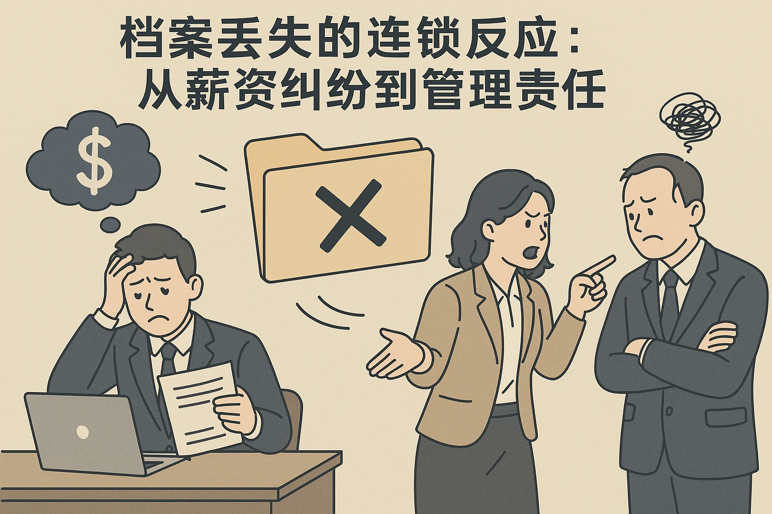 2. 档案丢失的连锁反应：从薪资纠纷到管理责任