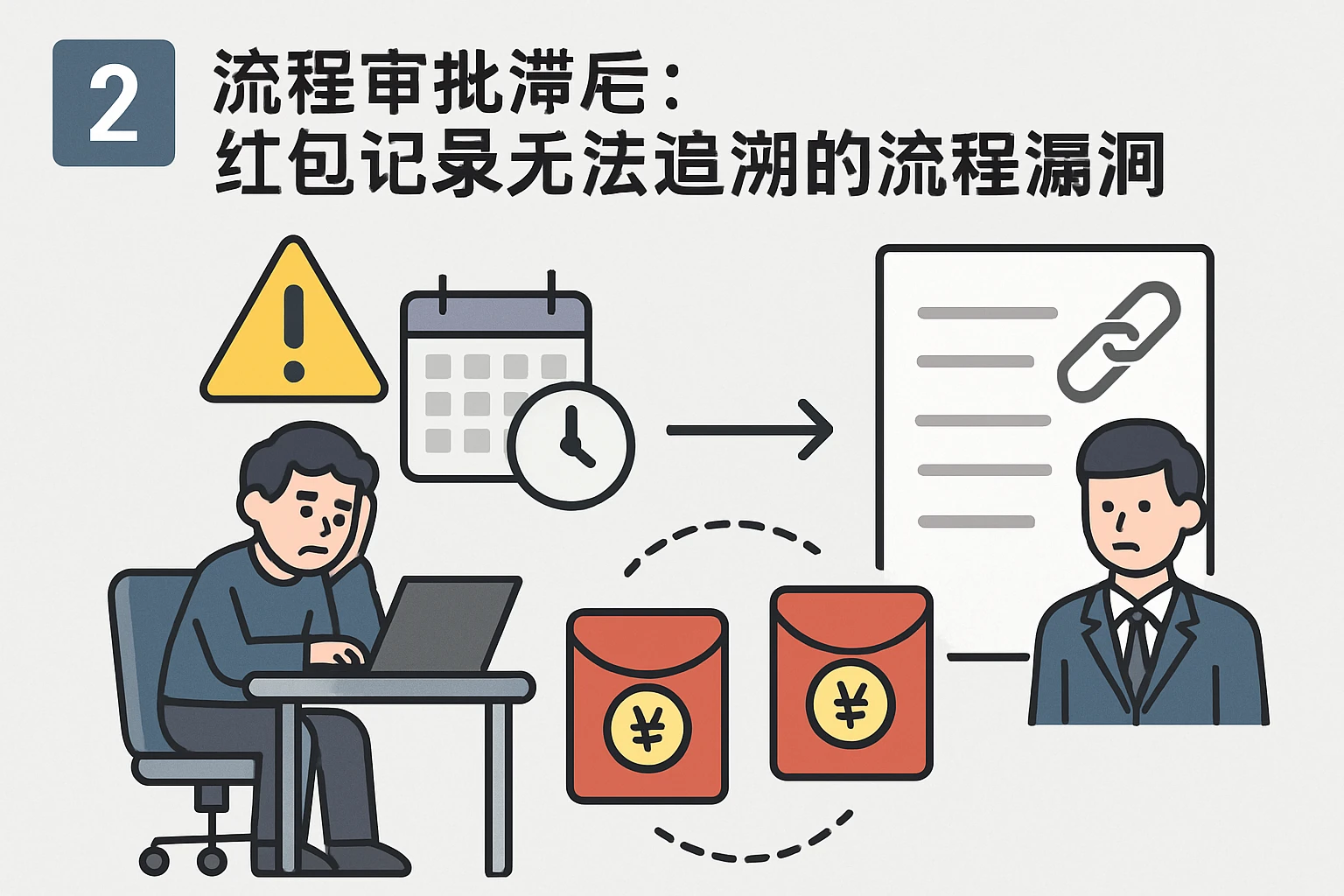 2. 流程审批滞后：红包记录无法追溯的流程漏洞