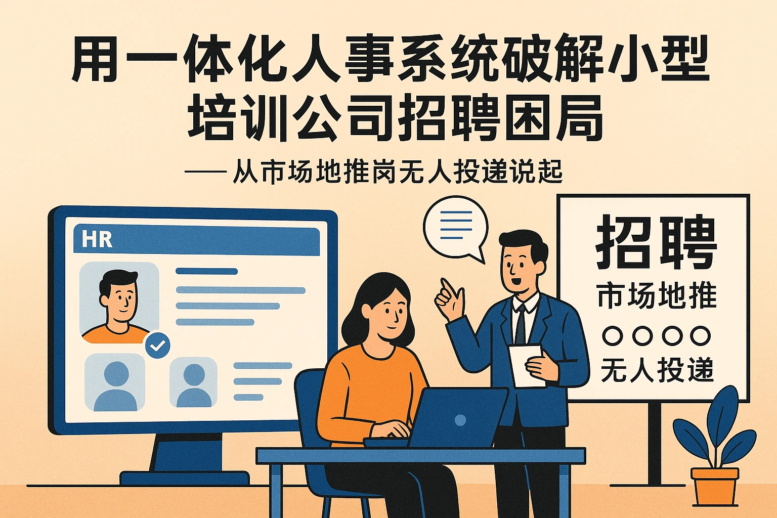 用一体化人事系统破解小型培训公司招聘困局——从市场地推岗无人投递说起