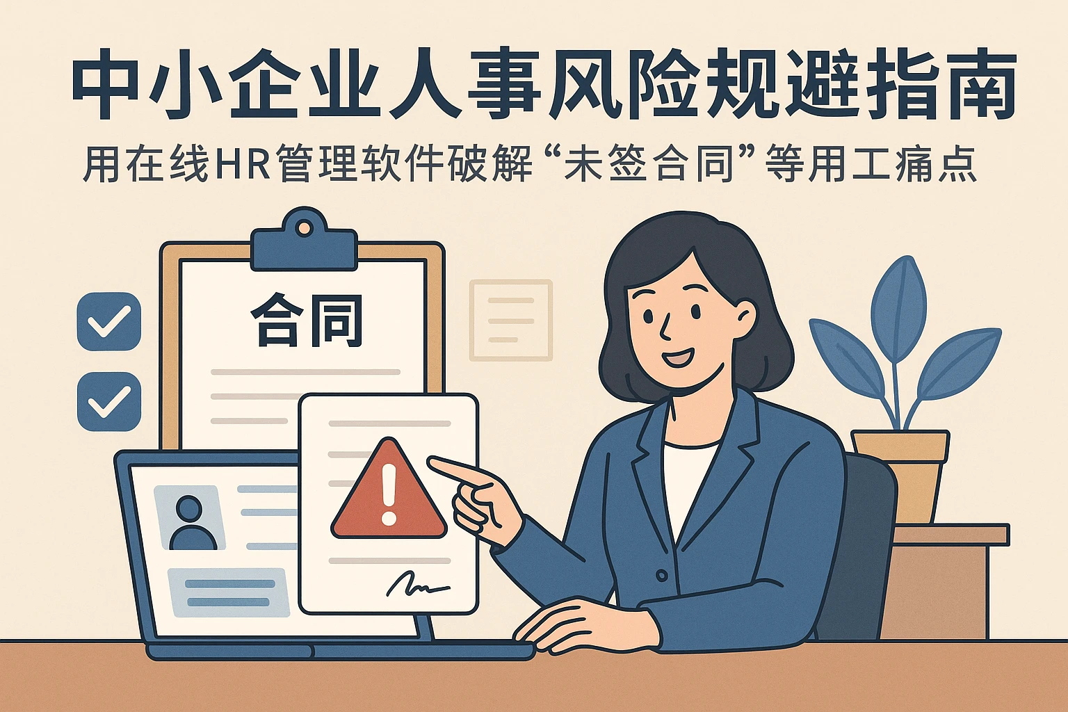 中小企业人事风险规避指南：用在线HR管理软件破解“未签合同”等用工痛点