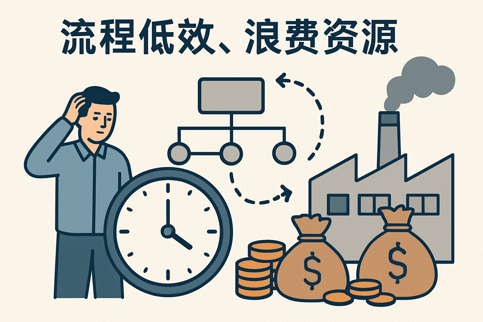 2. 流程低效，浪费资源