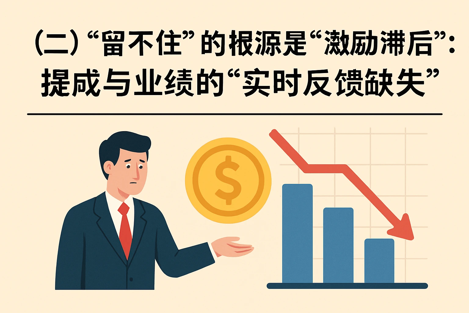 （二）“留不住”的根源是“激励滞后”：提成与业绩的“实时反馈缺失”