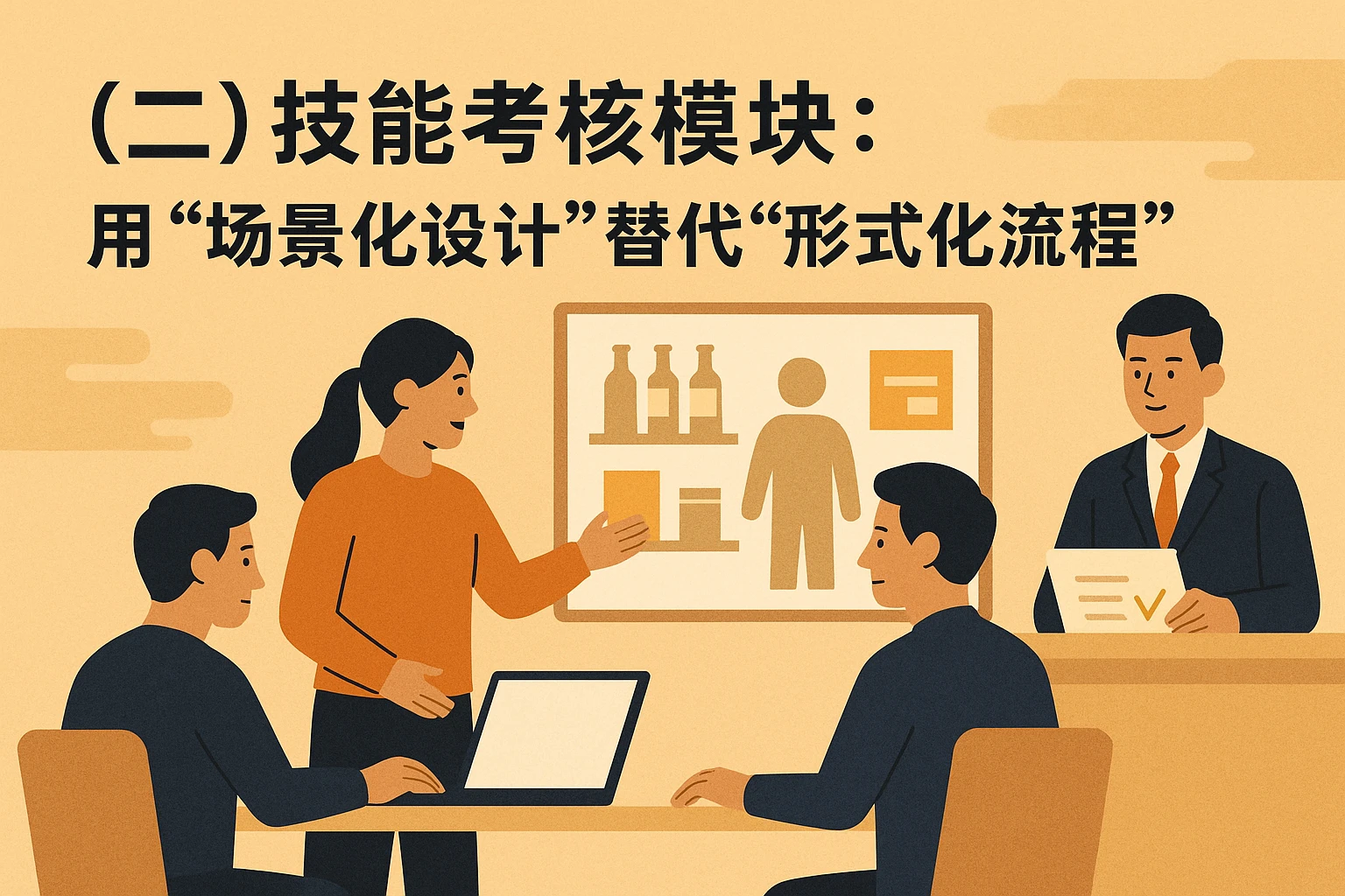 （二）技能考核模块：用“场景化设计”替代“形式化流程”
