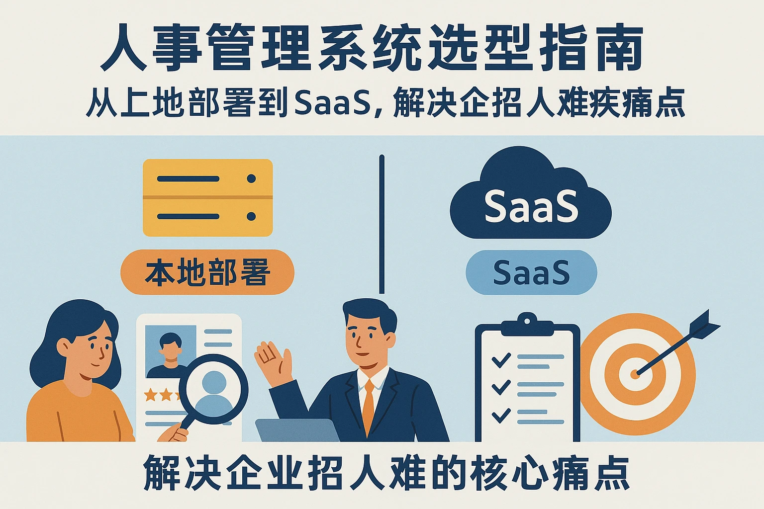 人事管理系统选型指南：从本地部署到SaaS，解决企业招人难的核心痛点