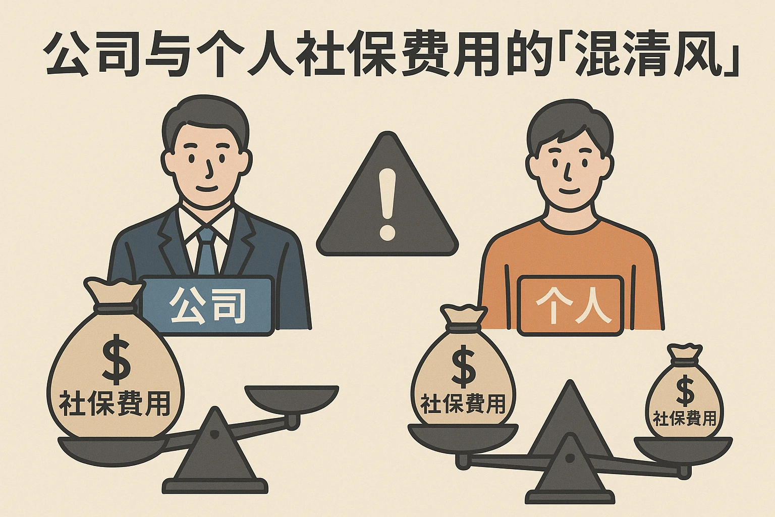 2. 公司与个人社保费用的“混淆风险”