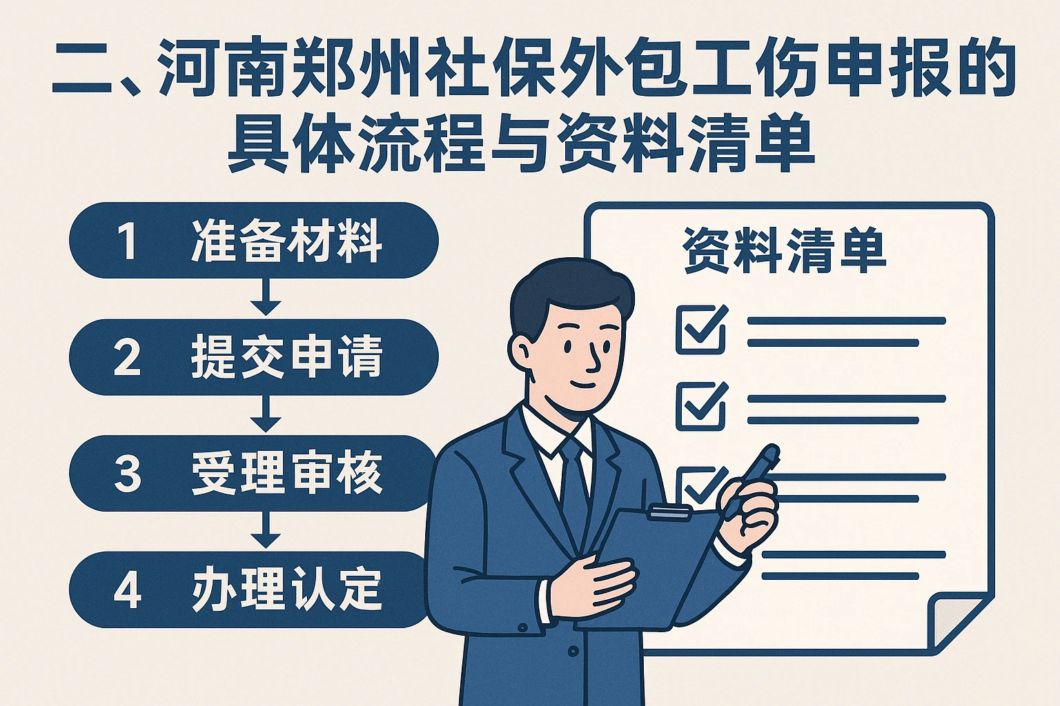 二、河南郑州社保外包工伤申报的具体流程与资料清单