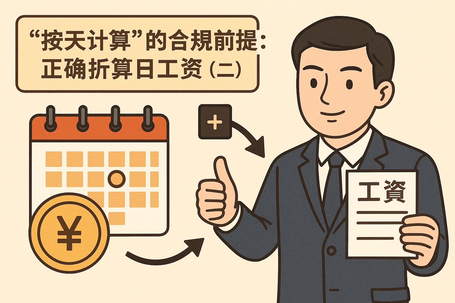 （二）“按天计算”的合规前提：正确折算日工资