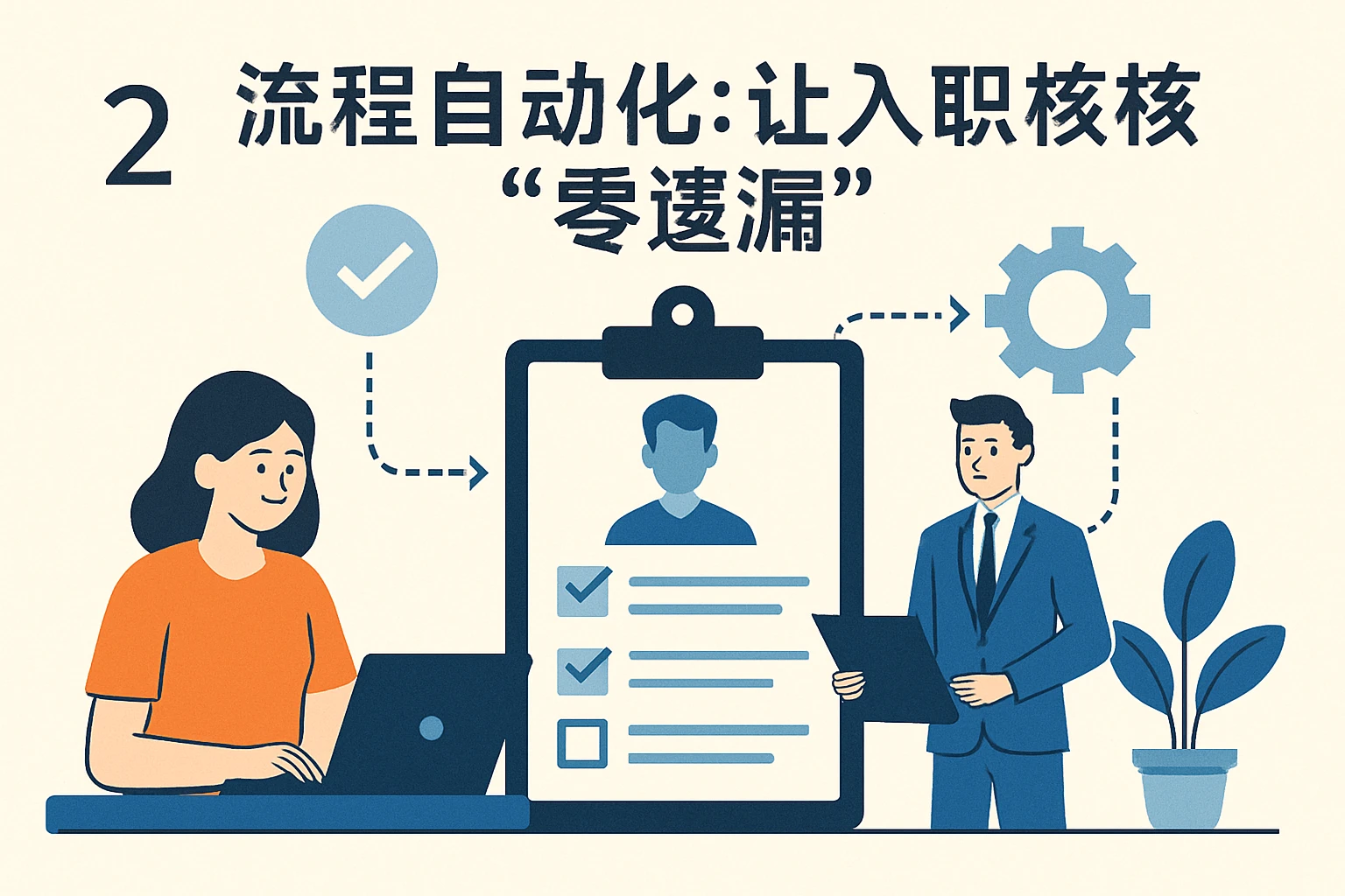 2. 流程自动化：让入职审核“零遗漏”