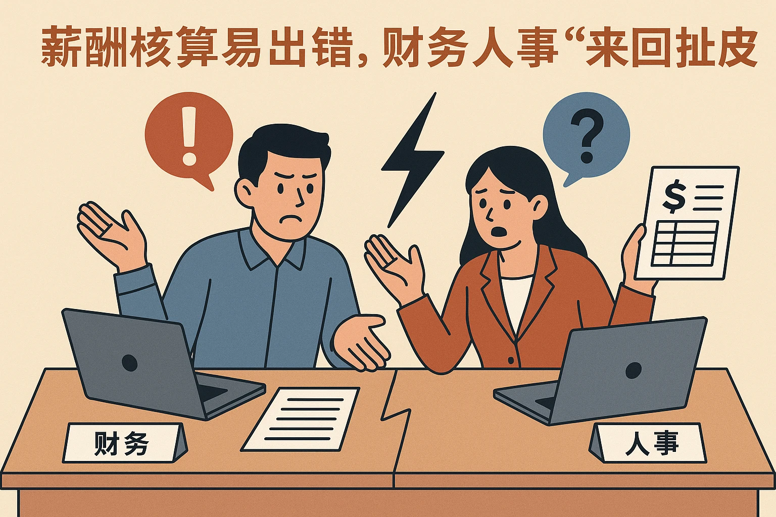 2. 薪酬核算易出错，财务人事“来回扯皮”