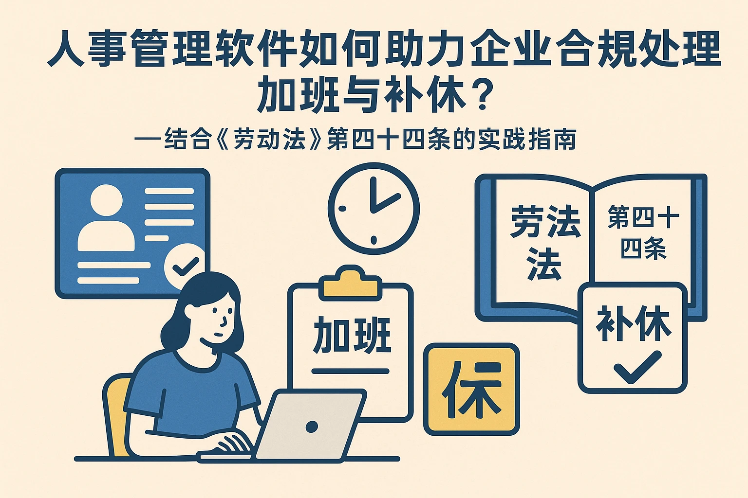 人事管理软件如何助力企业合规处理加班与补休？——结合《劳动法》第四十四条的实践指南