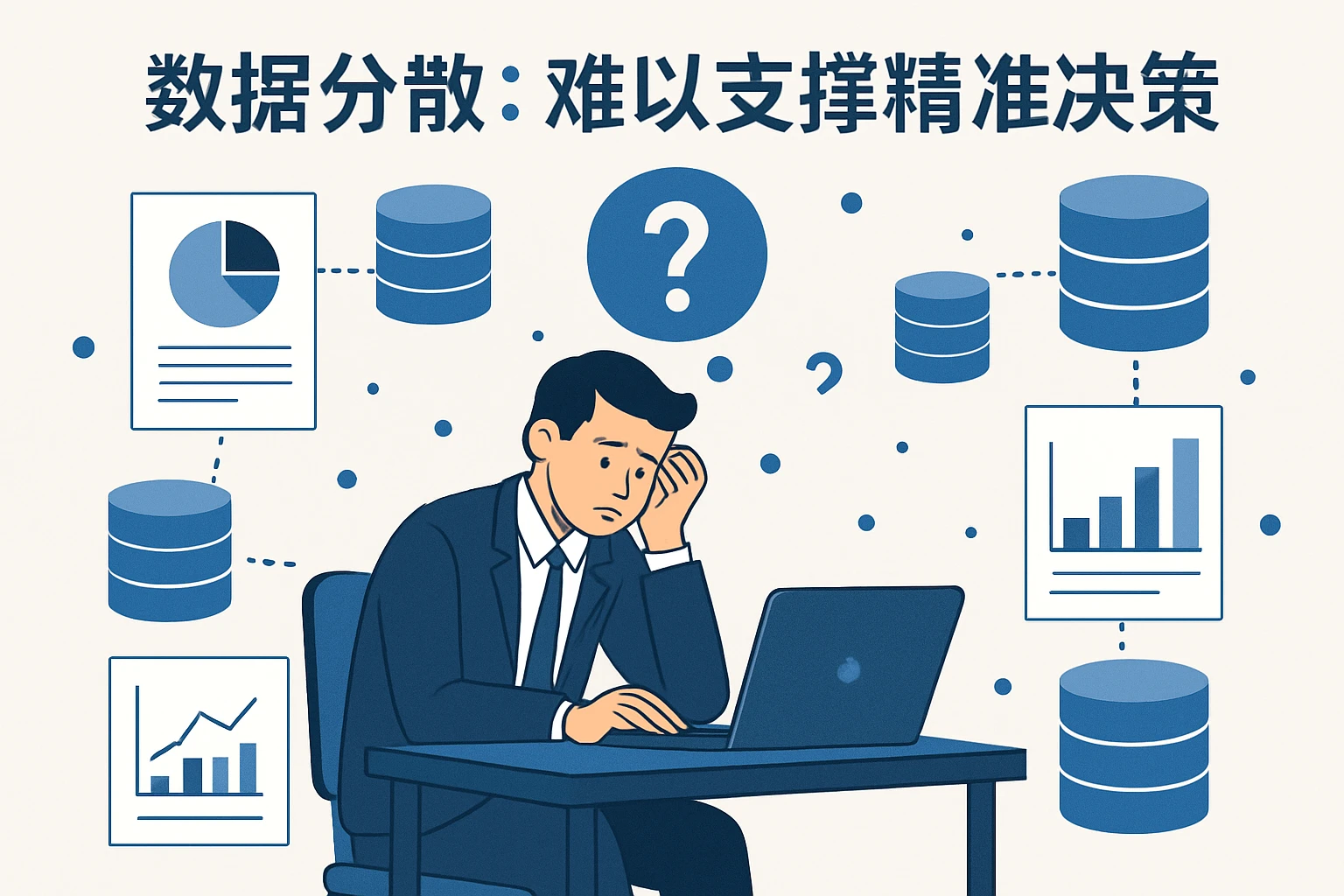 2. 数据分散：难以支撑精准决策
