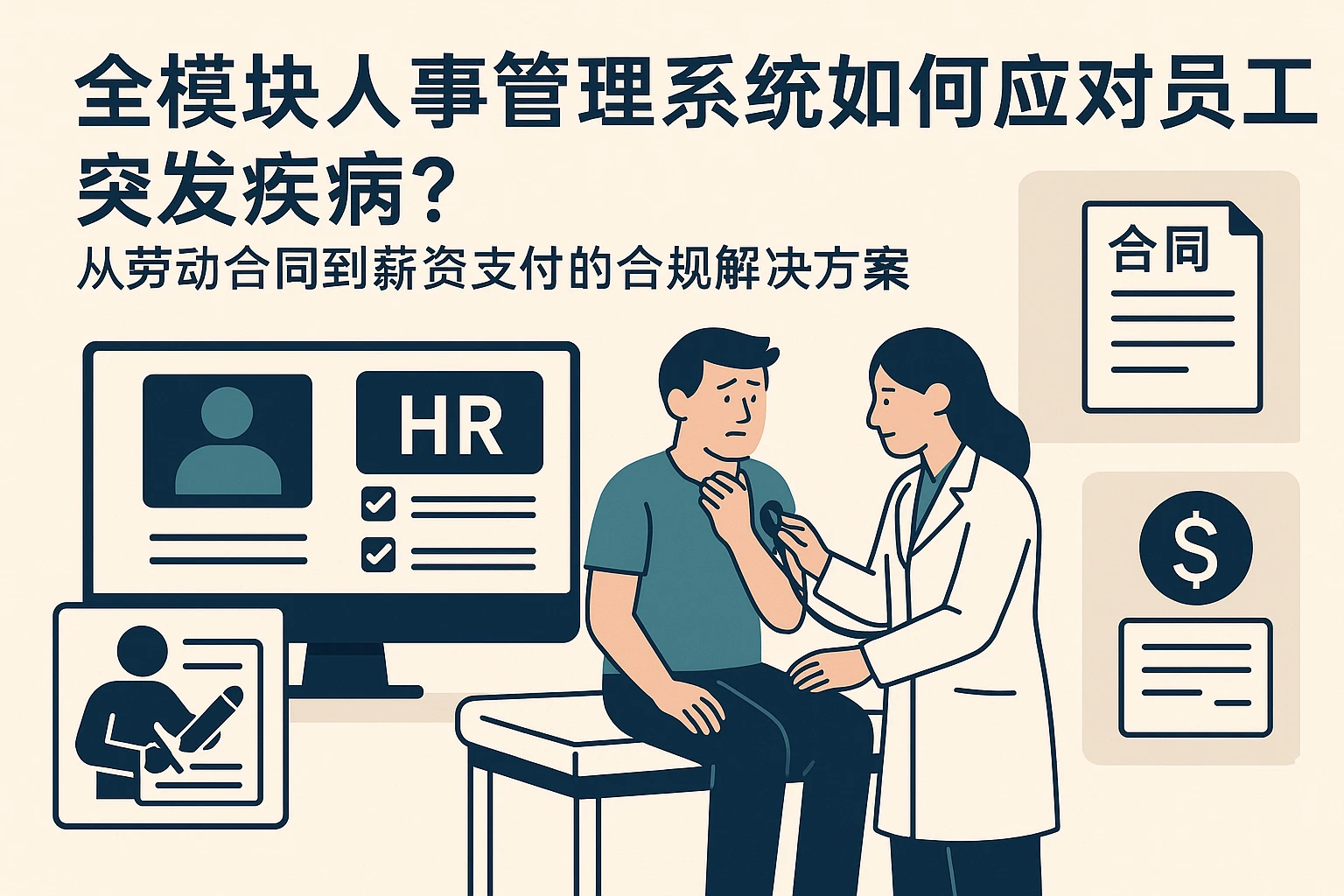 全模块人事管理系统如何应对员工突发疾病？从劳动合同到薪资支付的合规解决方案