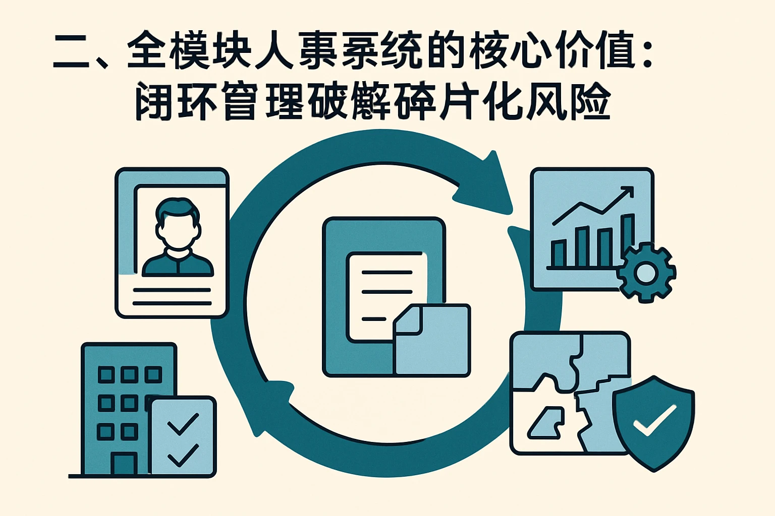 二、全模块人事系统的核心价值：闭环管理破解碎片化风险
