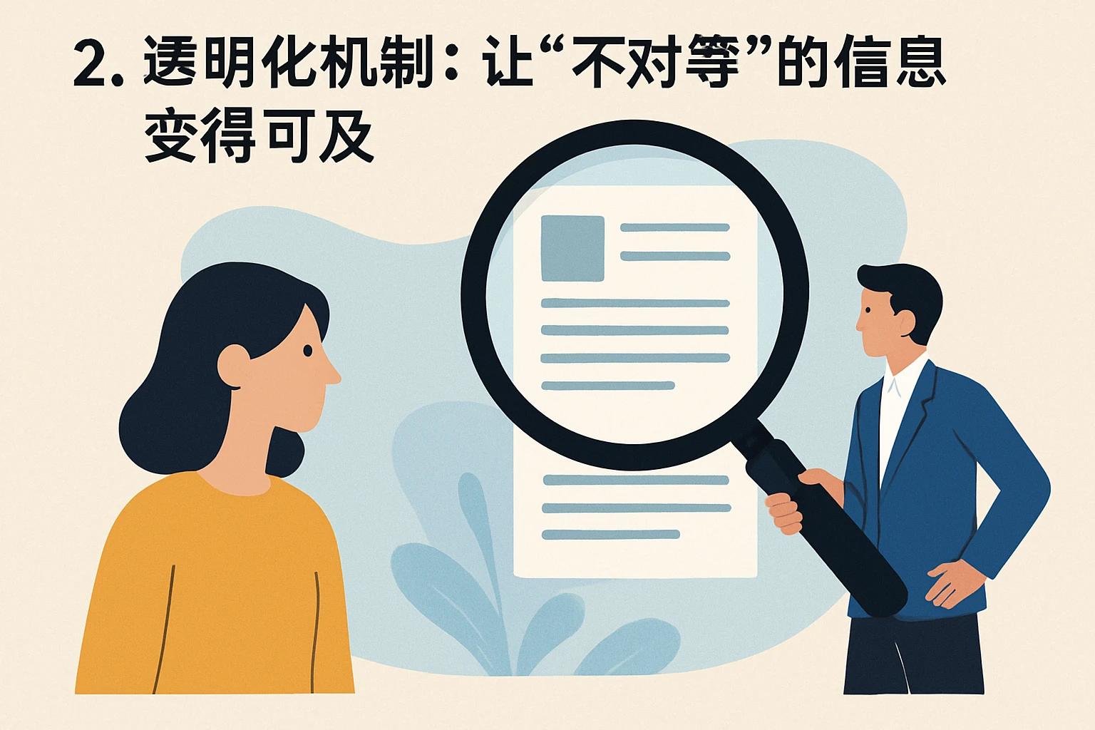 2. 透明化机制：让“不对等”的信息变得可及