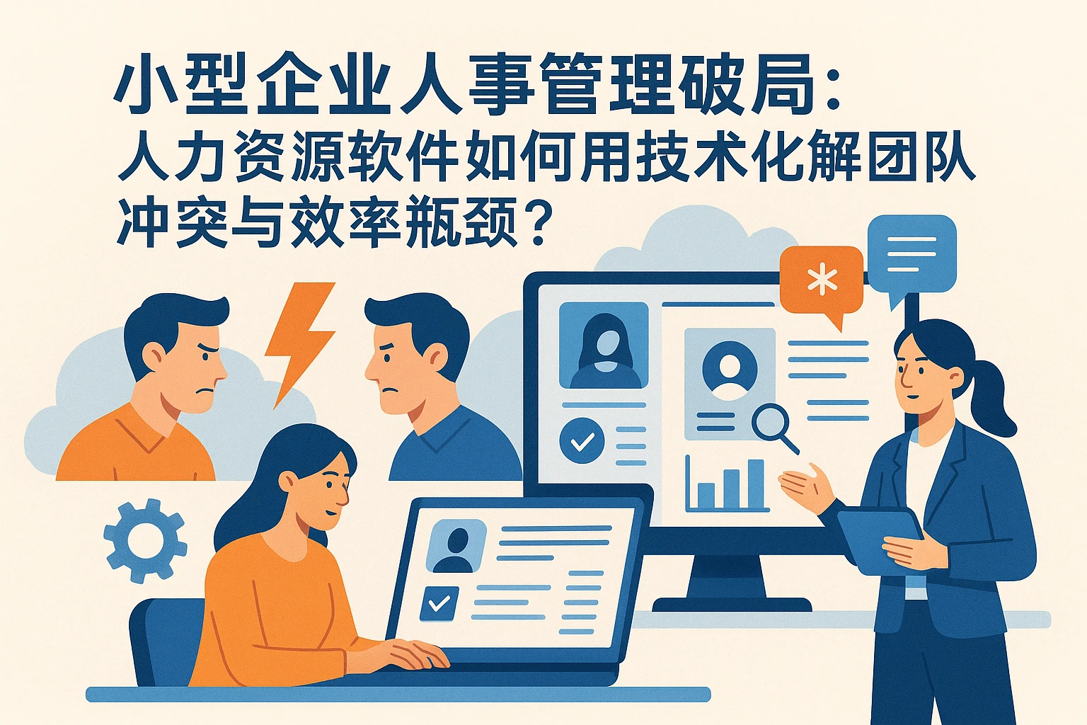 小型企业人事管理破局：人力资源软件如何用技术化解团队冲突与效率瓶颈？