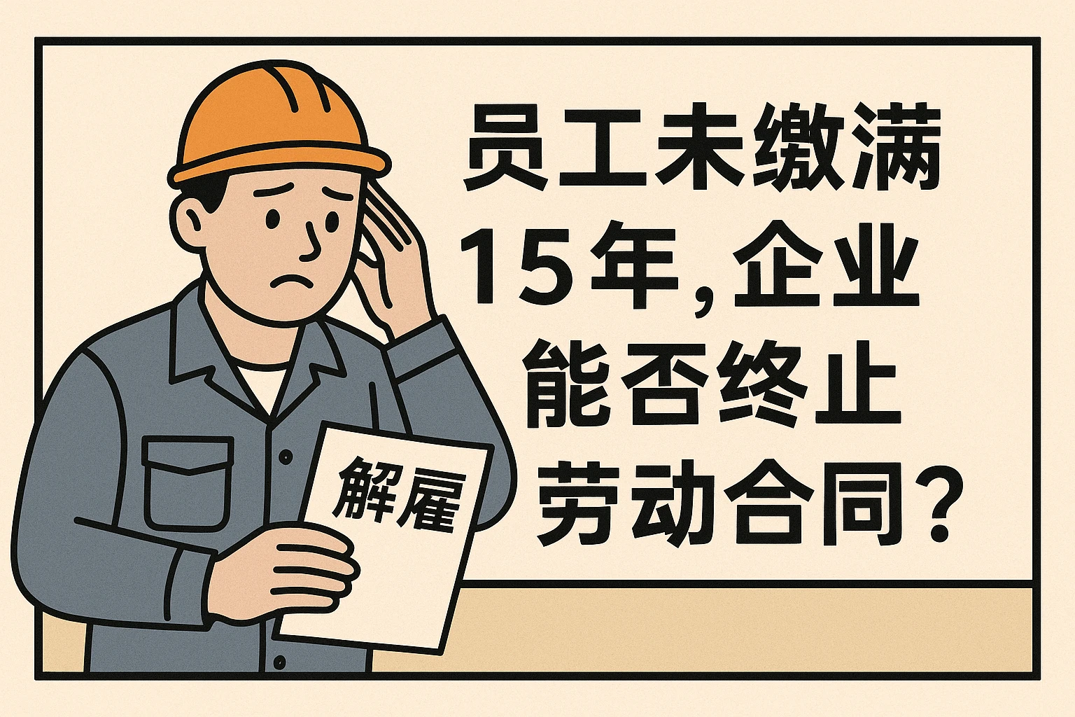 员工未缴满15年，企业能否终止劳动合同？