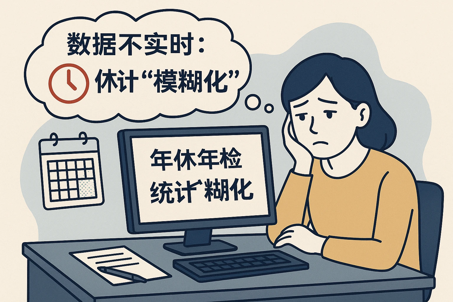 2. 数据不实时：未休年假统计“模糊化”