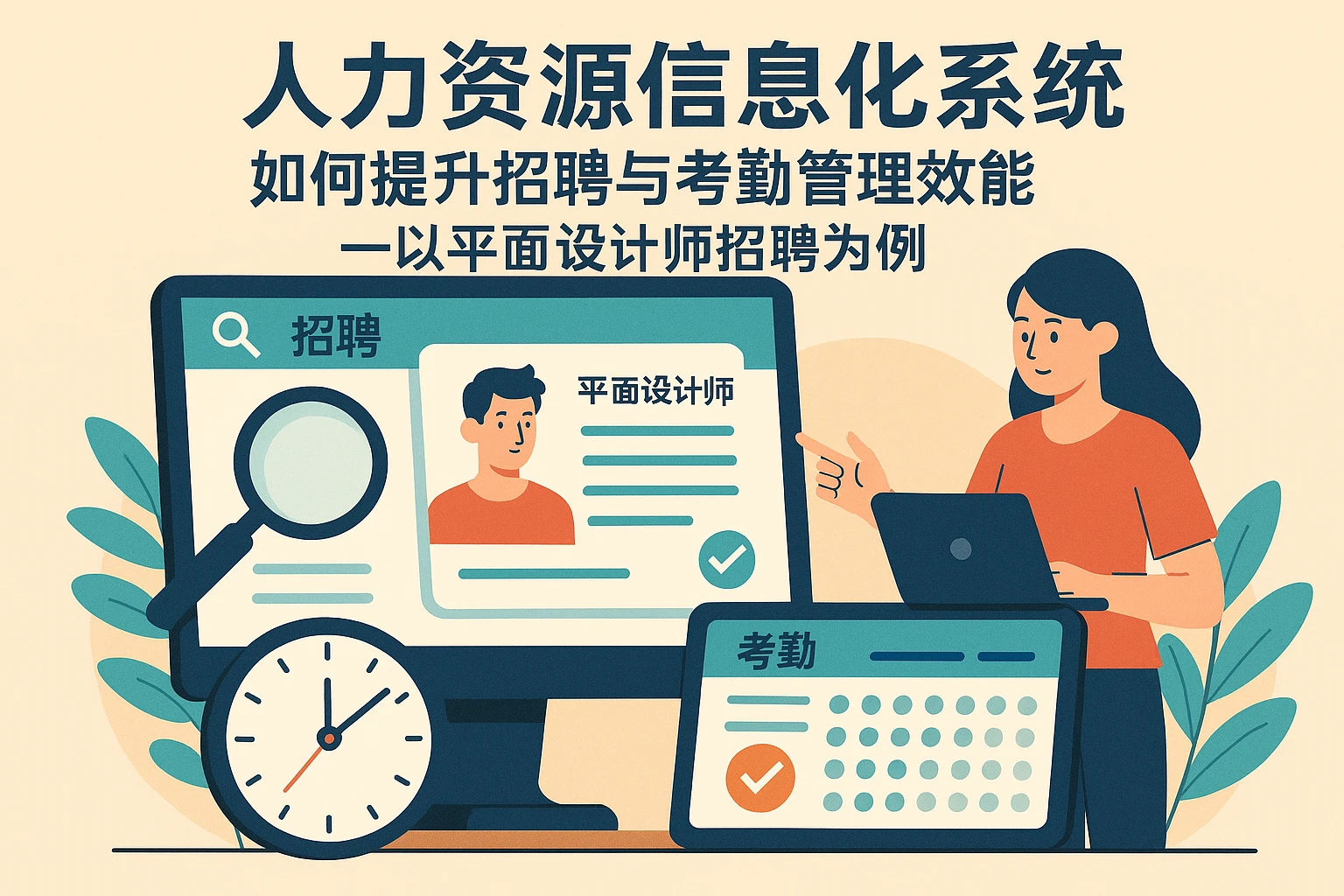 人力资源信息化系统如何提升招聘与考勤管理效能——以平面设计师招聘为例