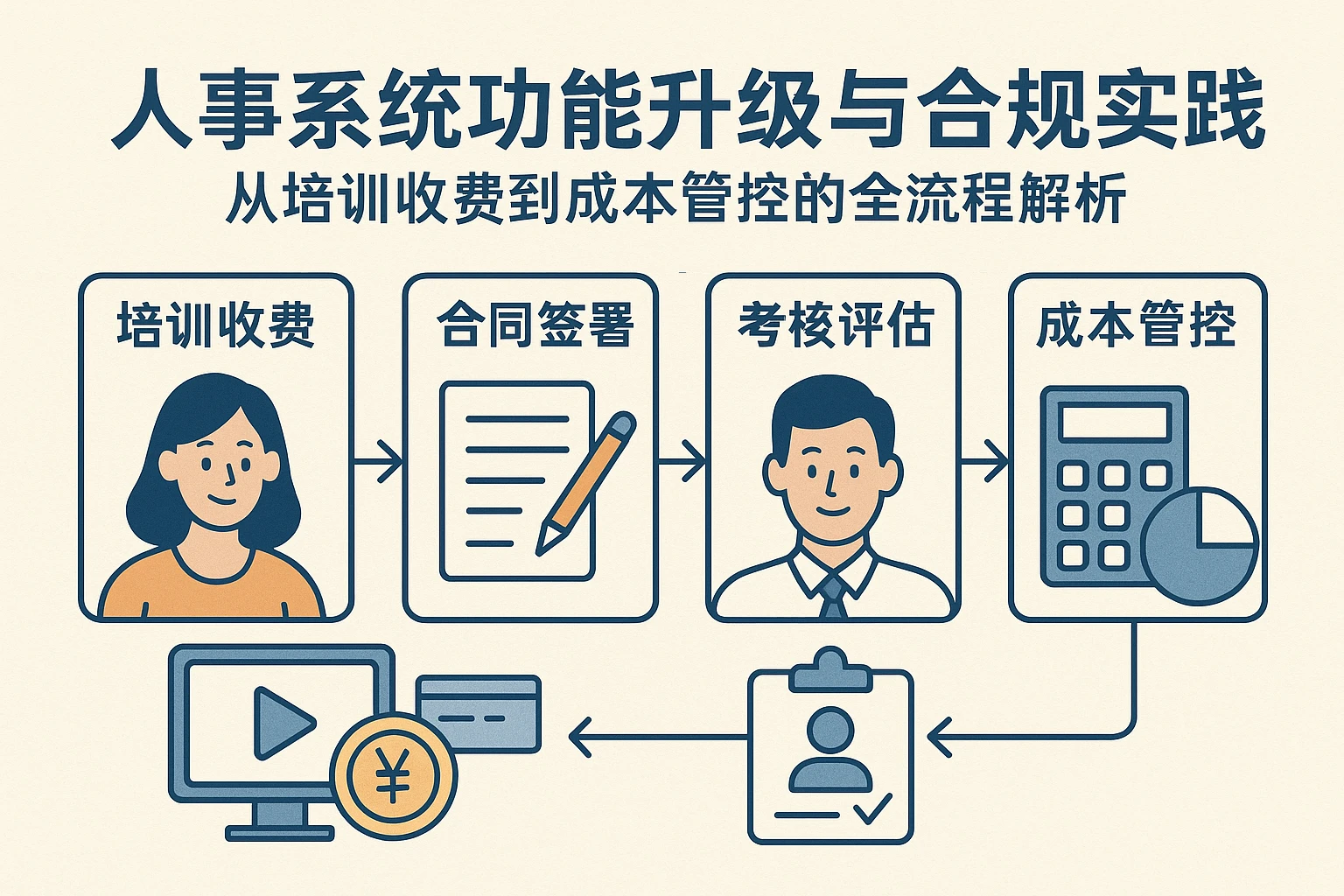 人事系统功能升级与合规实践：从培训收费到成本管控的全流程解析