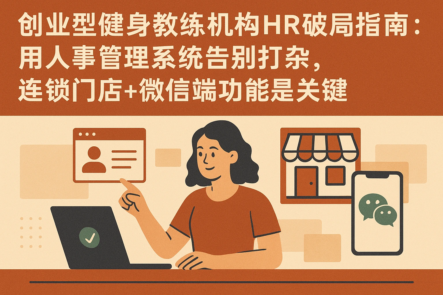 创业型健身教练机构HR破局指南：用人事管理系统告别打杂，连锁门店+微信端功能是关键