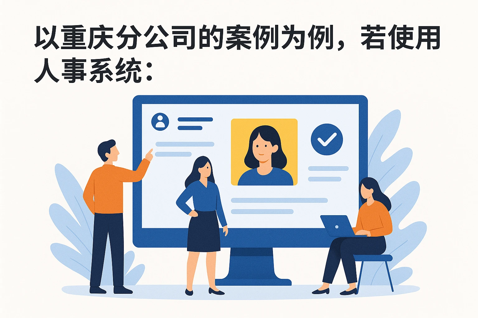 以重庆分公司的案例为例，若使用人事系统：