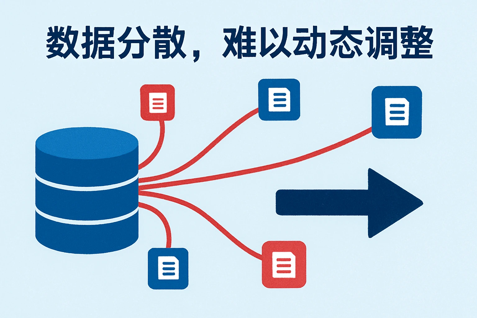 2. 数据分散，难以动态调整