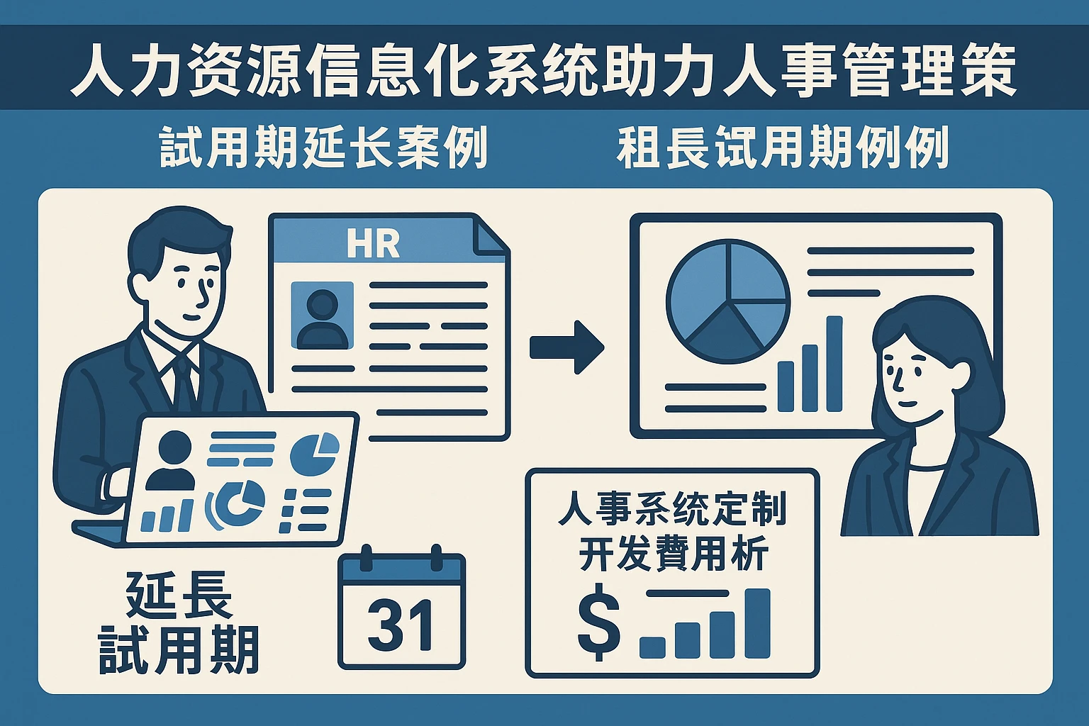 人力资源信息化系统助力人事管理决策——试用期延长案例与人事系统定制开发费用分析