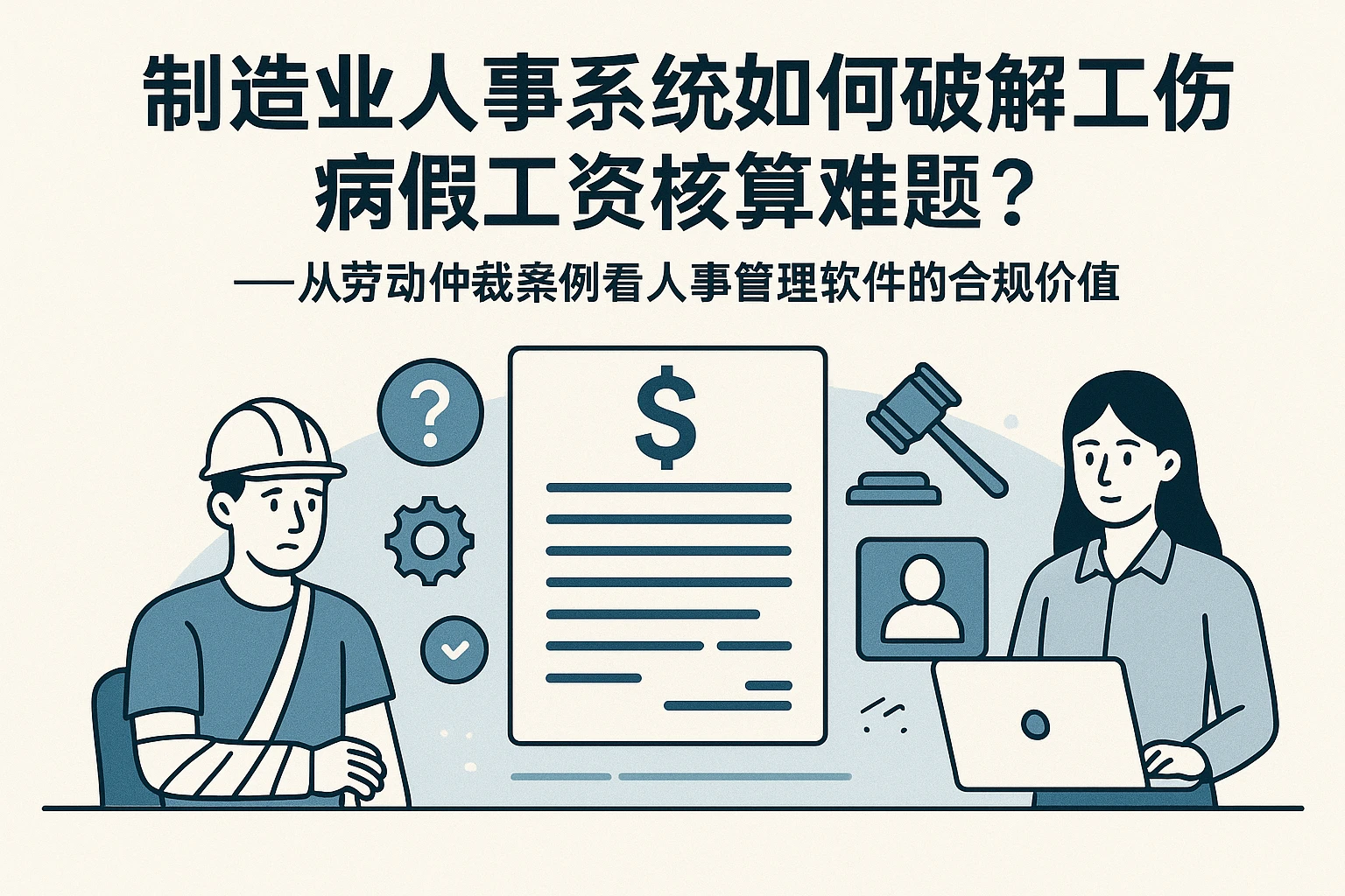 制造业人事系统如何破解工伤病假工资核算难题？——从劳动仲裁案例看人事管理软件的合规价值