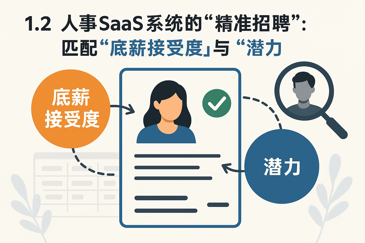 1.2 人事SaaS系统的“精准招聘”：匹配“底薪接受度”与“潜力”