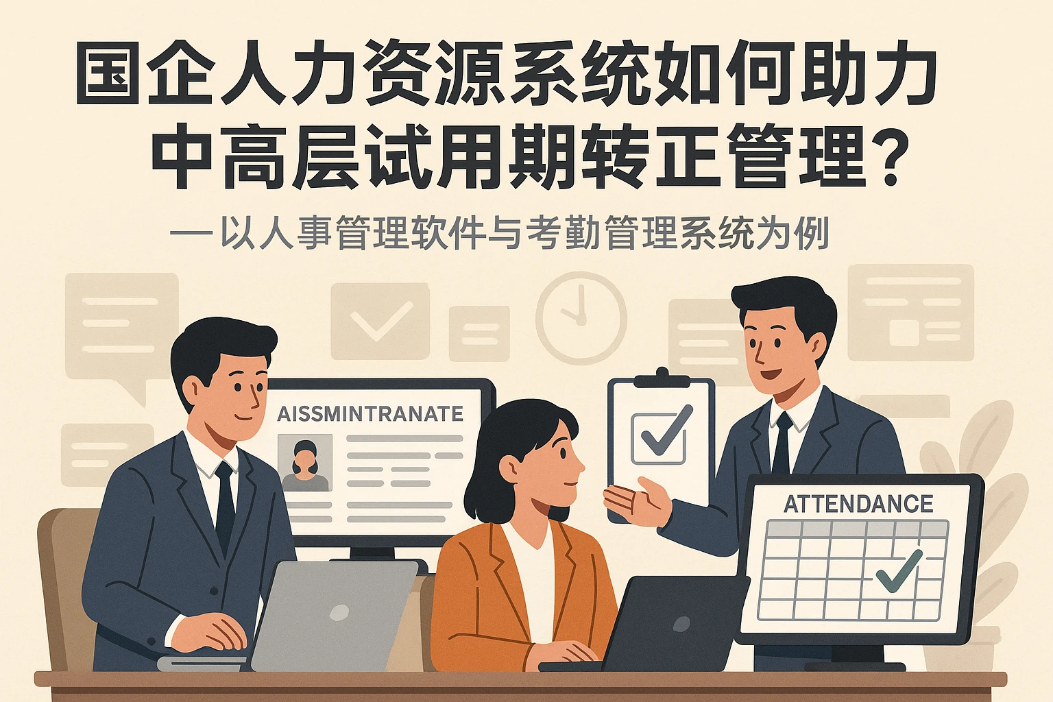 国企人力资源系统如何助力中高层试用期转正管理？——以人事管理软件与考勤管理系统为例