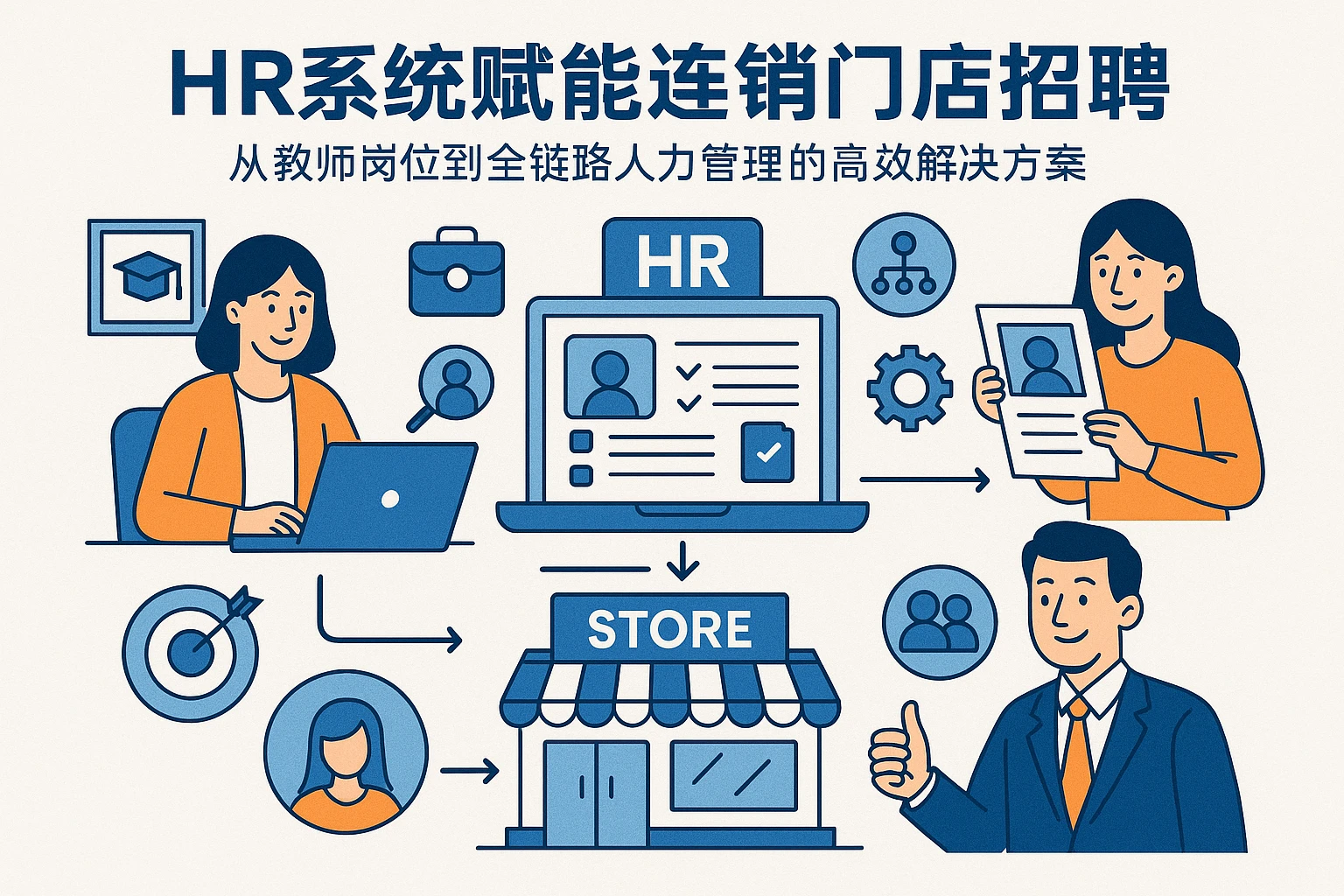 HR系统赋能连锁门店招聘：从教师岗位到全链路人力管理的高效解决方案
