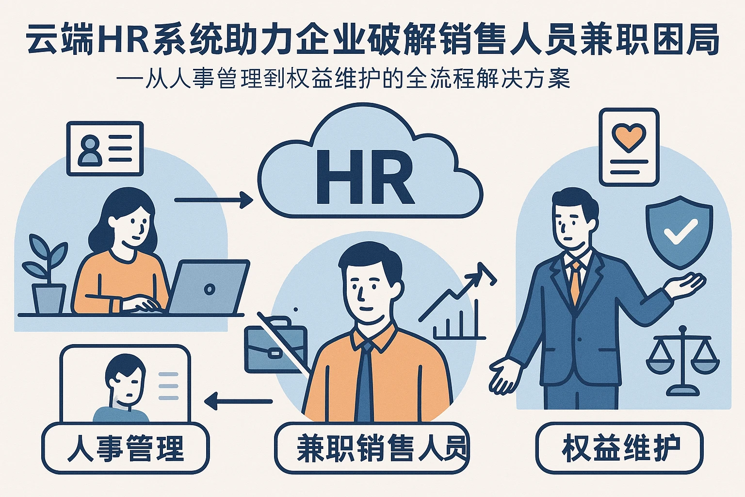 云端HR系统助力企业破解销售人员兼职困局——从人事管理到权益维护的全流程解决方案