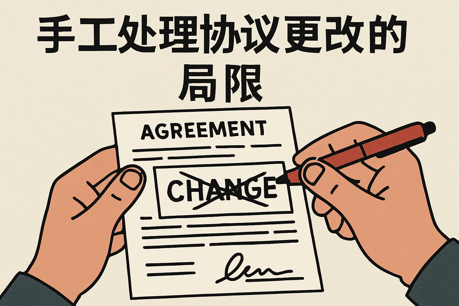 手工处理协议更改的局限