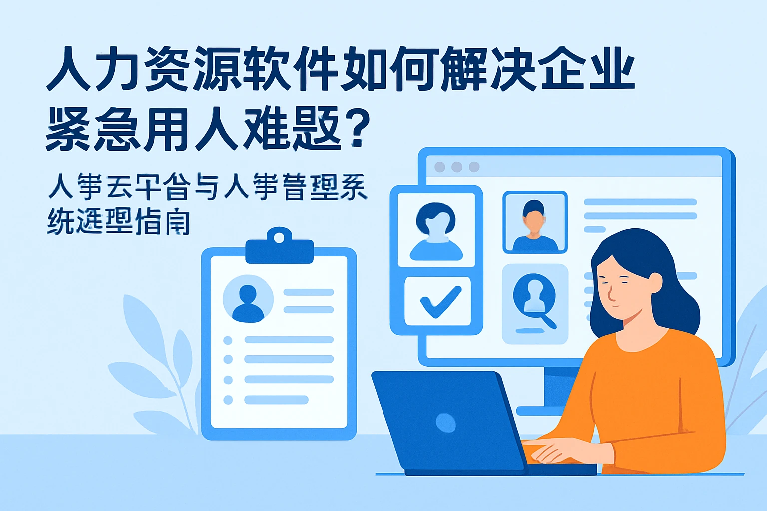 人力资源软件如何解决企业紧急用人难题？人事云平台与人事管理系统选型指南