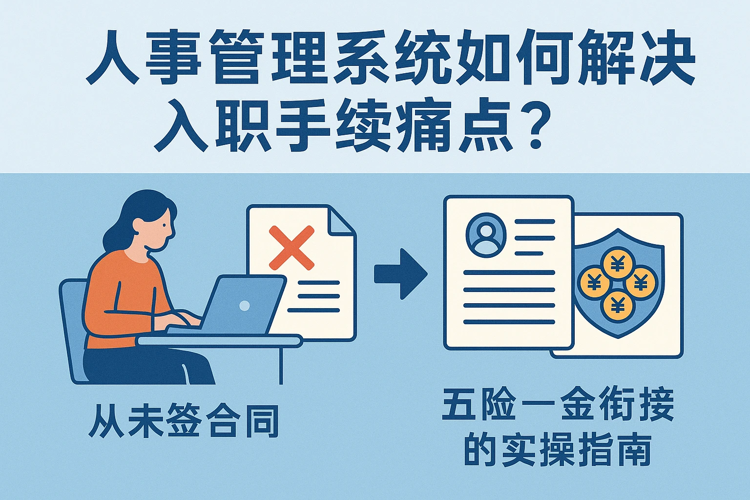 人事管理系统如何解决入职手续痛点？从未签合同到五险一金衔接的实操指南