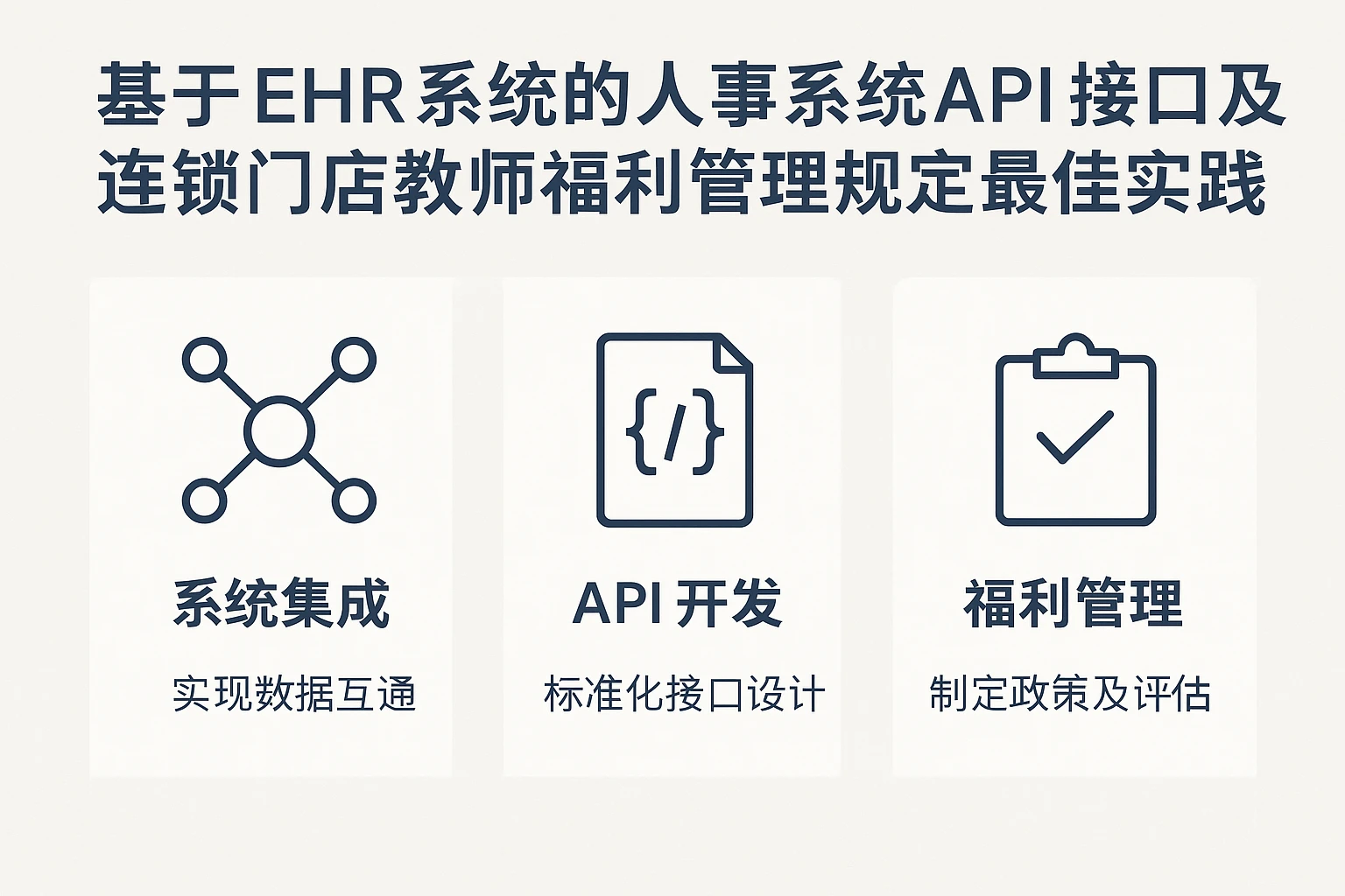 基于EHR系统的人事系统API接口及连锁门店教师福利管理规定最佳实践
