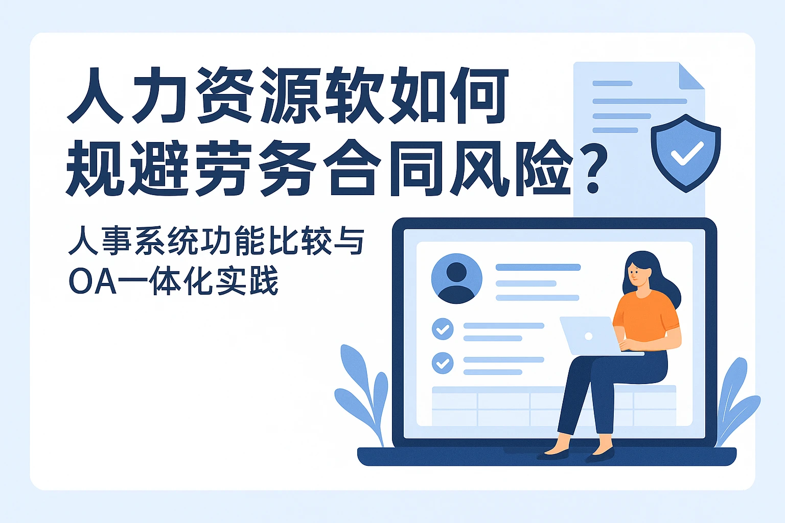 人力资源软件如何规避劳务合同风险？人事系统功能比较与OA一体化实践