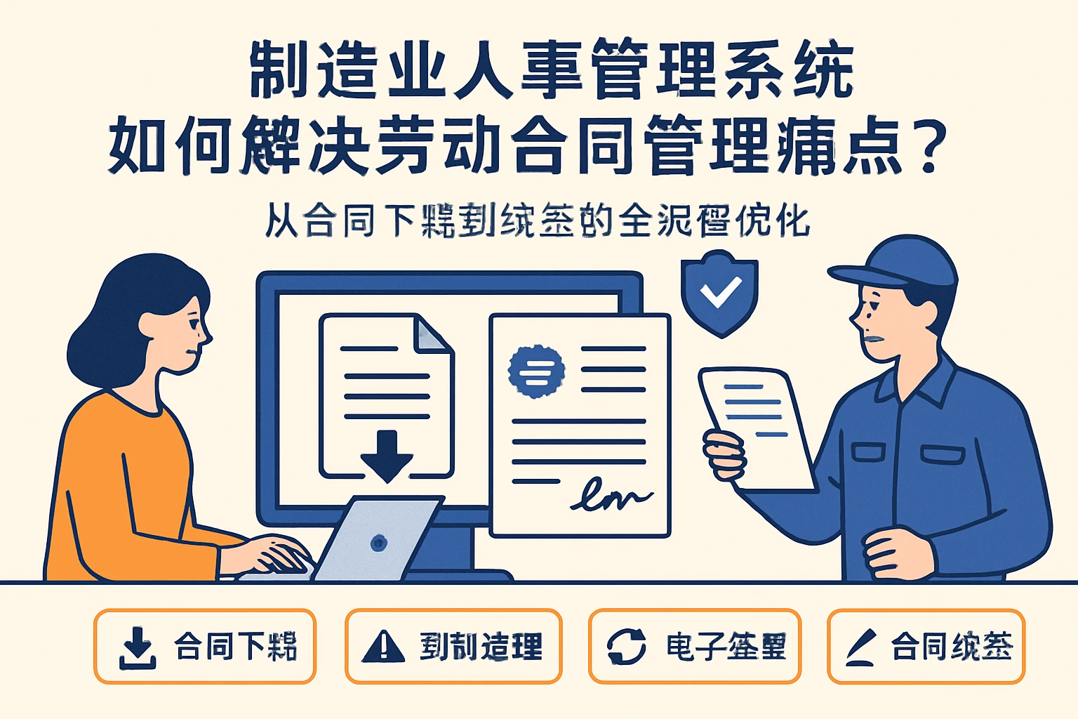 制造业人事管理系统如何解决劳动合同管理痛点？从合同下载到续签的全流程优化