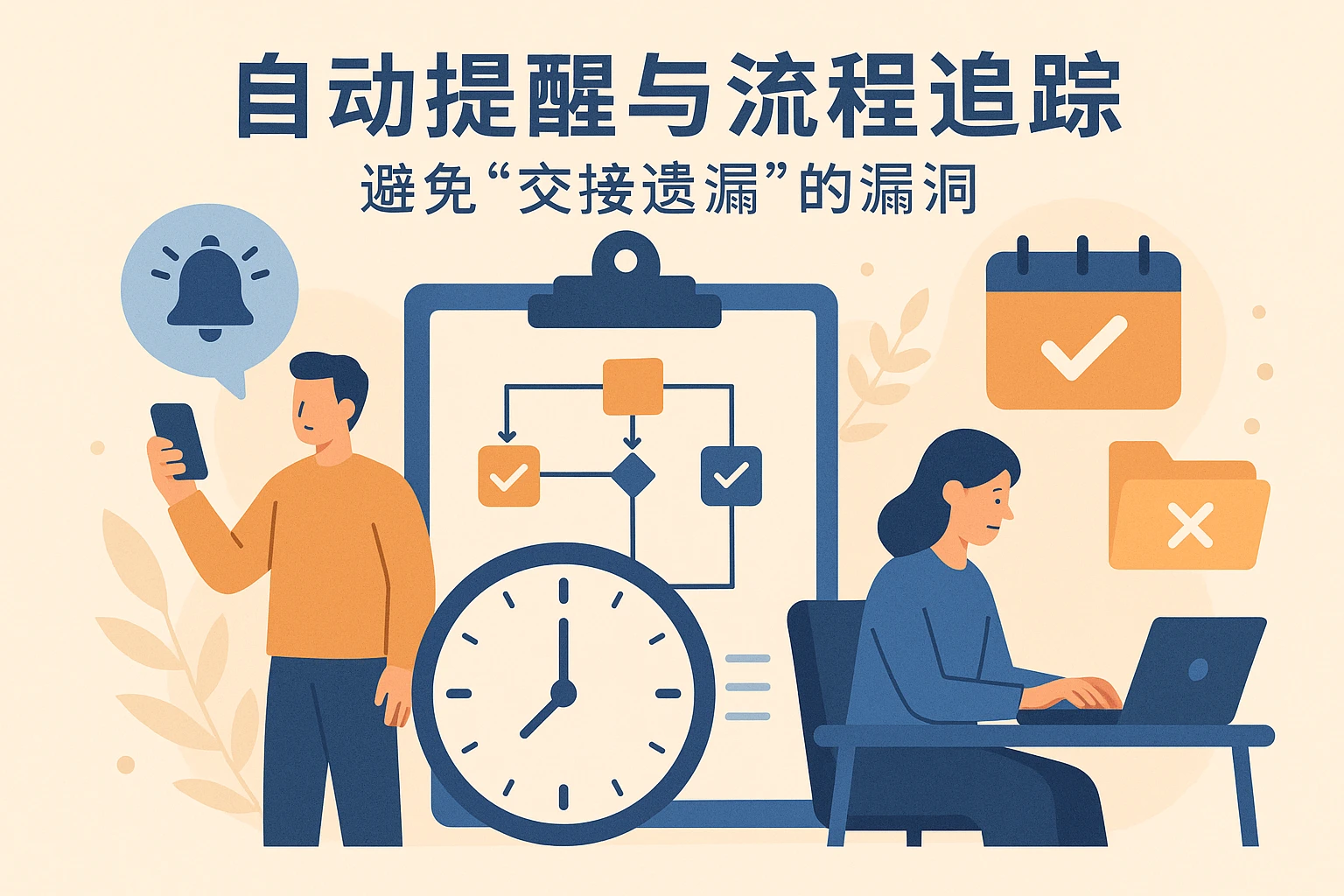 2. 自动提醒与流程追踪：避免“交接遗漏”的漏洞