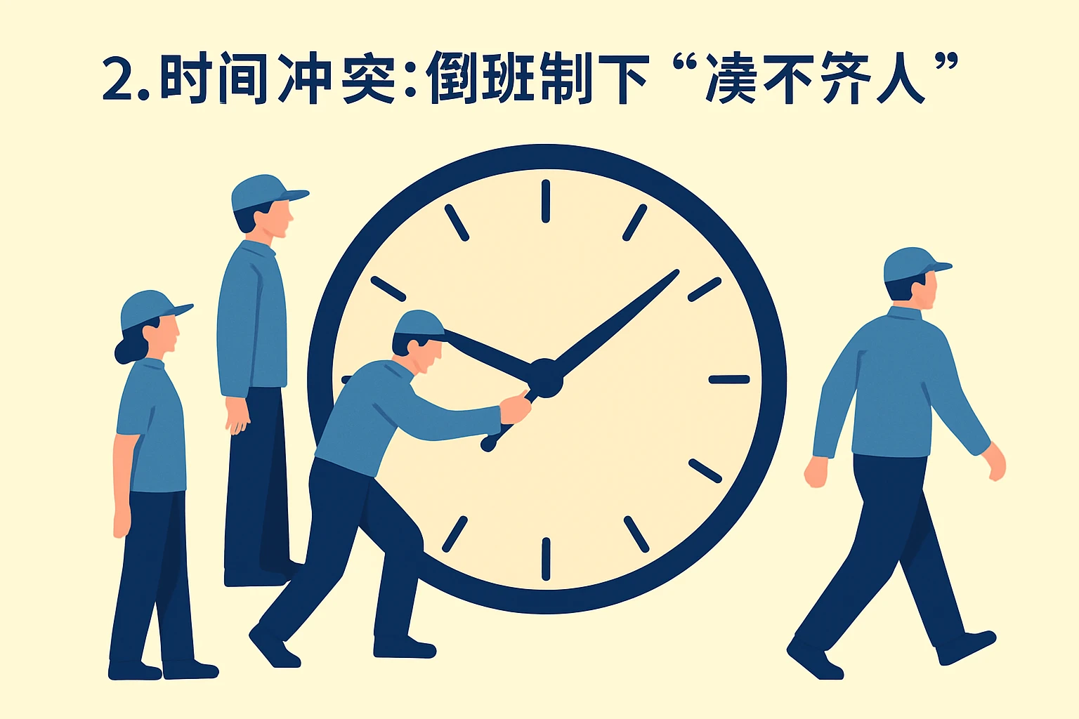 2. 时间冲突：倒班制下“凑不齐人”
