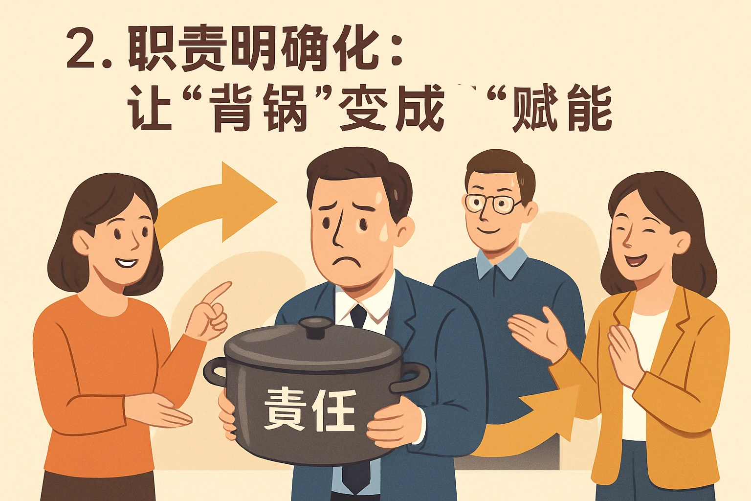 2. 职责明确化：让“背锅”变成“赋能”