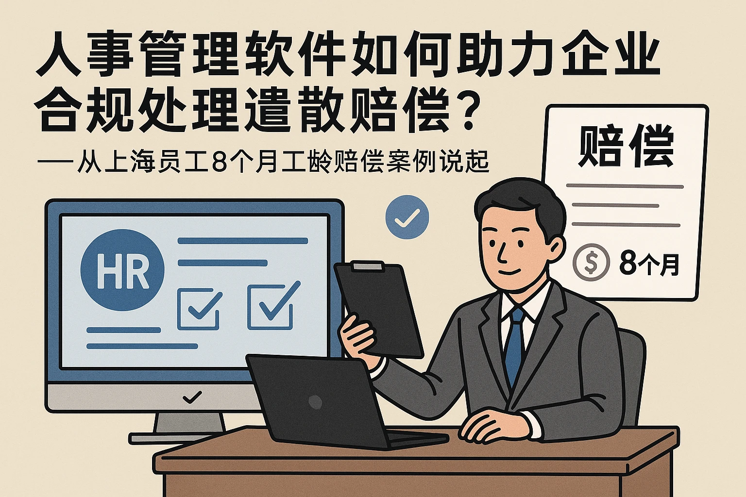 人事管理软件如何助力企业合规处理遣散赔偿？——从上海员工8个月工龄赔偿案例说起