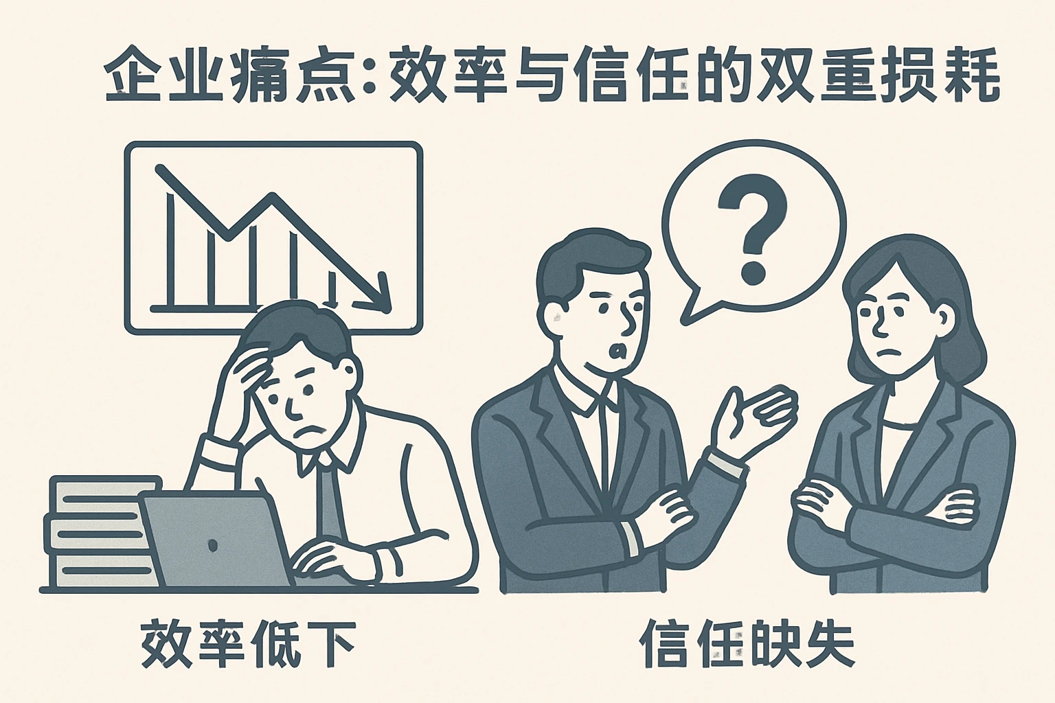 2. 企业痛点：效率与信任的双重损耗
