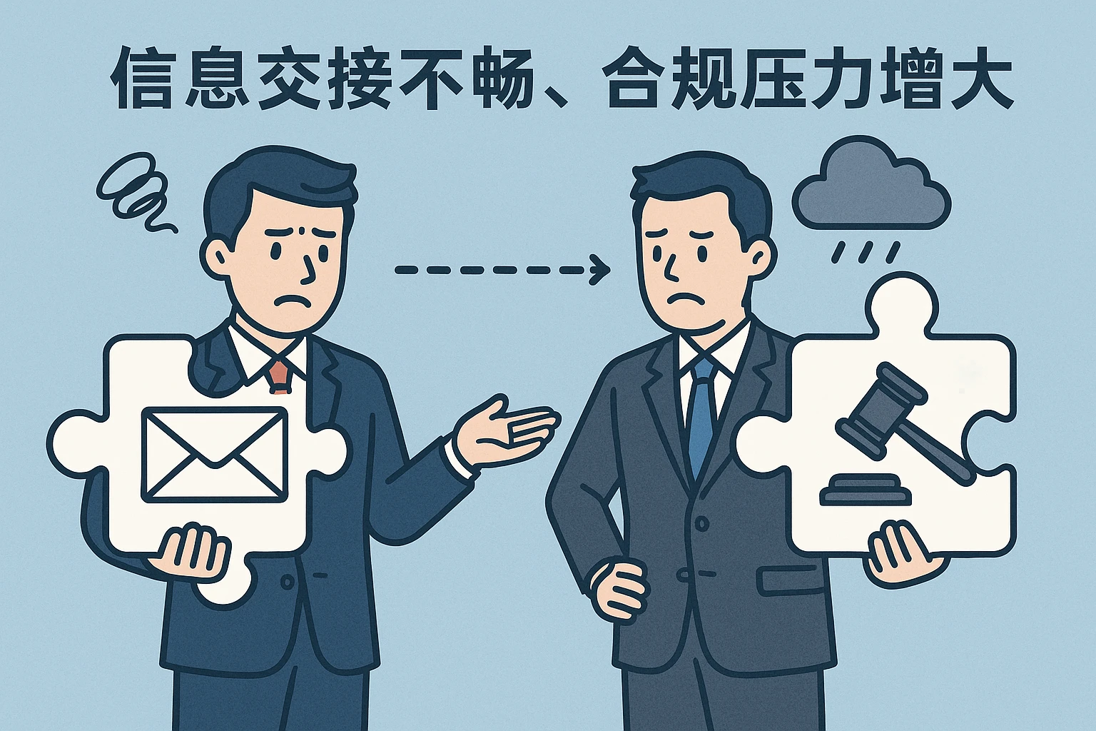 信息交接不畅、合规压力增大