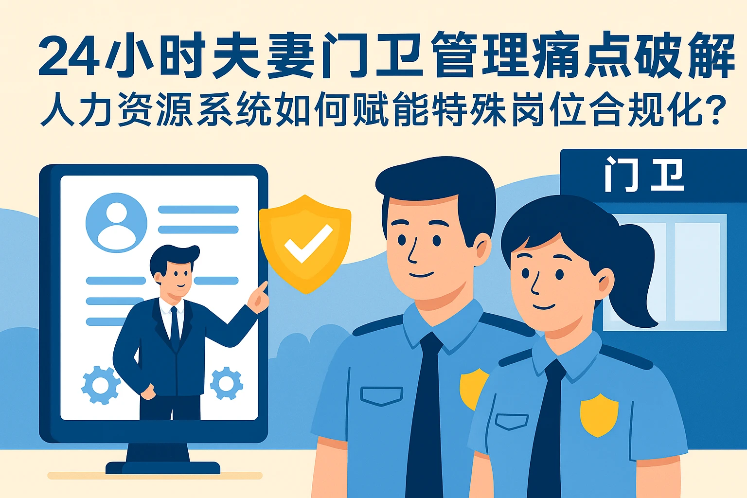 24小时夫妻门卫管理痛点破解：人力资源系统如何赋能特殊岗位合规化？