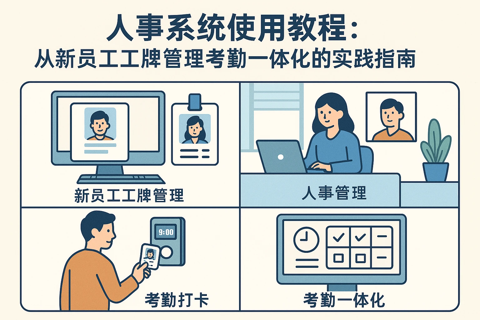 人事系统使用教程：从新员工工牌管理到考勤一体化的实践指南