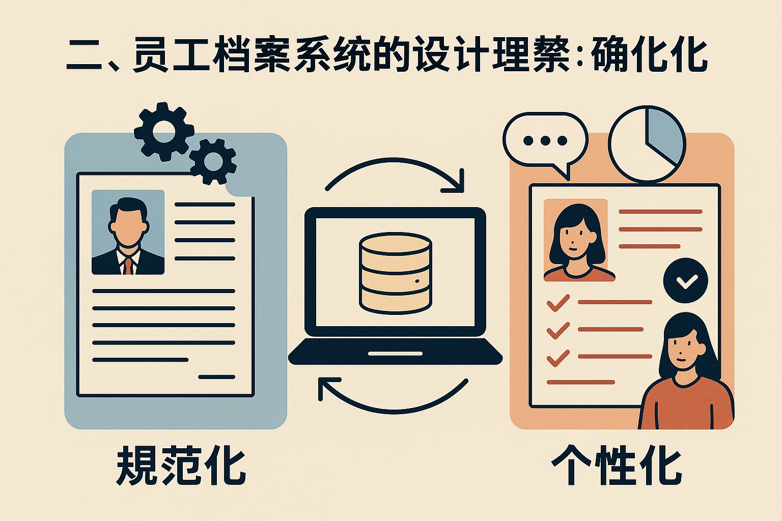 二、员工档案系统的设计逻辑：规范化与个性化的平衡